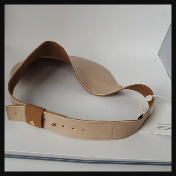NWT Lack of Color Tan Beige Vegan Faux Leather Adjustable Visor Hat Cap $150.00 - Picture 12 of 12